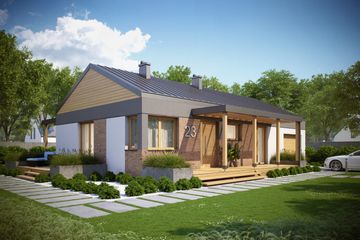  Projekt domu D238 (WAI1409) - projekt domu parterowego - Zdjęcie 1