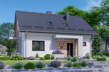  Projekt domu APS 270 NEW (LUA1491) - projekt domu parterowego z poddaszem - Zdjęcie 1