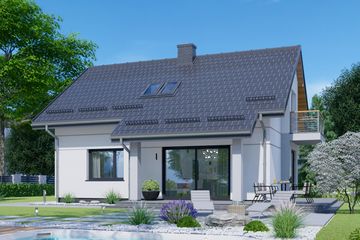  Projekt domu APS 270 NEW (LUA1491) - projekt domu parterowego z poddaszem - Zdjęcie 3