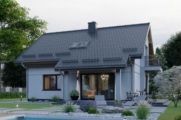  Projekt domu APS 270 NEW (LUA1491) - projekt domu parterowego z poddaszem - Zdjęcie 4