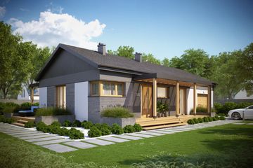  Projekt domu D305 (WAI1410) - projekt domu parterowego - Zdjęcie 1