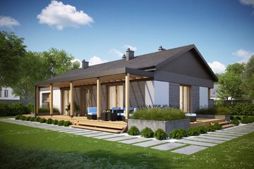  Projekt domu D305 (WAI1410) - projekt domu parterowego - Zdjęcie 2