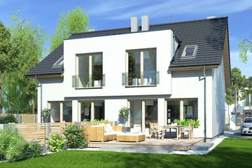  Projekt domu Iskra bliźniak C (WRR1064) - projekt domu parterowego z poddaszem - Zdjęcie 2