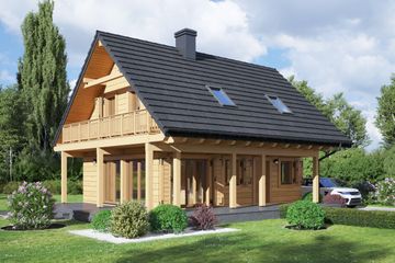  Projekt domu Świdnica mała dws 6 (KRP2406) - projekt domu parterowego z poddaszem - Zdjęcie 1