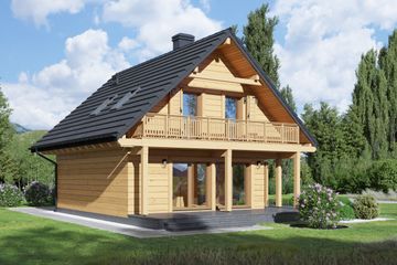  Projekt domu Świdnica mała dws 6 (KRP2406) - projekt domu parterowego z poddaszem - Zdjęcie 2