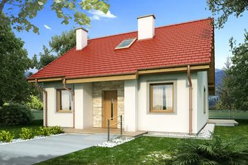  Projekt domu Maleństwo b bb (WRD2899) - projekt domu parterowego z poddaszem - Zdjęcie 1