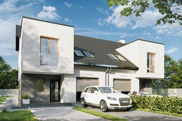  Projekt domu Merida - bliźniak PLP (WRD2905) - projekt domu parterowego z poddaszem - Zdjęcie 4