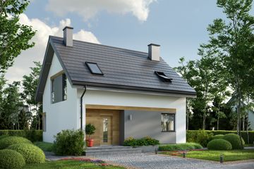  Projekt domu Eco 04 (WOZ1045) - projekt domu parterowego z poddaszem - Zdjęcie 1