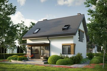  Projekt domu Eco 04 (WOZ1045) - projekt domu parterowego z poddaszem - Zdjęcie 2