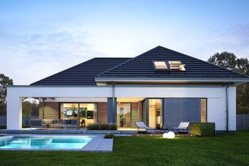  Projekt domu Hiacynt wariant B (WAH2003) - projekt domu parterowego z poddaszem - Zdjęcie 3