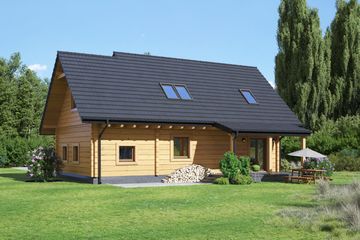  Projekt domu Zawoja dw 63 (KRP2405) - projekt domu parterowego z poddaszem - Zdjęcie 2