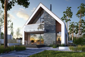  Projekt domu Idealny 3 (WAW1138) - projekt domu parterowego z poddaszem - Zdjęcie 3