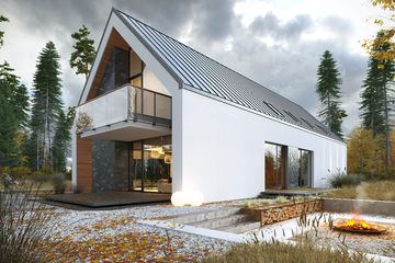  Projekt domu Idealny 1 (WAW1136) - projekt domu parterowego z poddaszem - Zdjęcie 2
