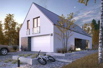  Projekt domu Idealny 1 (WAW1136) - projekt domu parterowego z poddaszem - Zdjęcie 3