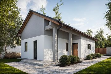  Projekt budynku gospodarczego G368 - Budynek garażowo - gospodarczy (PRA1398) - projekt budynku parterowego - Zdjęcie 1