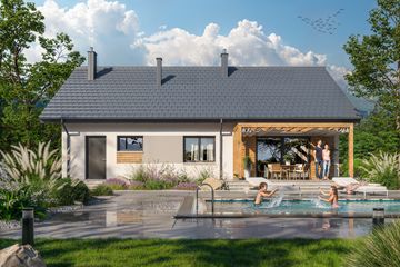  Projekt domu Tamina 4 (WOE1158) - projekt domu parterowego - Zdjęcie 4