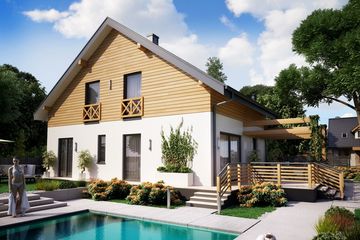  Projekt domu KA98 SZ (PKT1149) - projekt domu parterowego z poddaszem - Zdjęcie 2