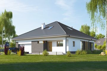  Projekt domu E-230a (WAX1174) - projekt domu parterowego - Zdjęcie 1