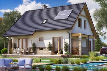  Projekt domu BW-36 wariant 16 bez garażu (JGC1232) - projekt domu parterowego z poddaszem - Zdjęcie 2