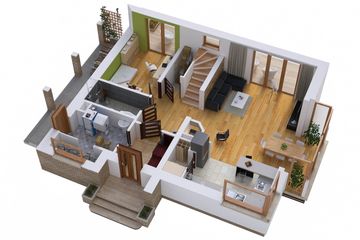  Projekt domu BW-36 wariant 16 bez garażu (JGC1232) - projekt domu parterowego z poddaszem - Zdjęcie 3