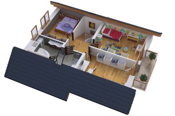  Projekt domu BW-49 wariant 12 bez garażu (JGC1233) - projekt domu parterowego z poddaszem - Zdjęcie 4