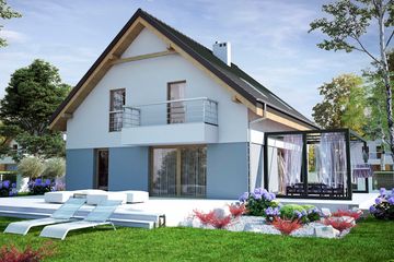  Projekt domu Nowalia z garażem 1-st. [A] (WRF2081) - projekt domu parterowego z poddaszem - Zdjęcie 3