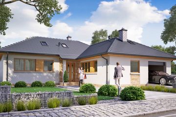  Projekt domu BW-16 wariant 2 (JGC1234) - projekt domu parterowego - Zdjęcie 1