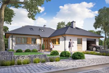  Projekt domu BW-16 wariant 2 (JGC1234) - projekt domu parterowego - Zdjęcie 1