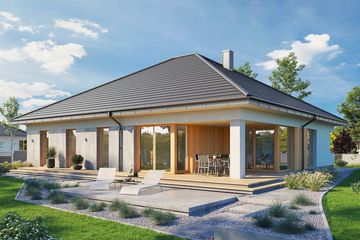  Projekt domu Domena 131 B (WRW1348) - projekt domu parterowego - Zdjęcie 1