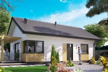 Projekt domu KA131 SZ (PKT1150) - projekt domu parterowego - Zdjęcie 1