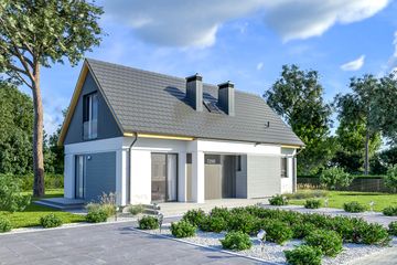  Projekt domu D295 (WAI1412) - projekt domu parterowego z poddaszem - Zdjęcie 1