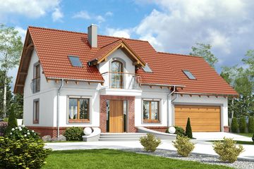  Projekt domu Dla Ciebie 5 z garażem 2-st. [A3] (WRF2087) - projekt domu parterowego z poddaszem - Zdjęcie 2