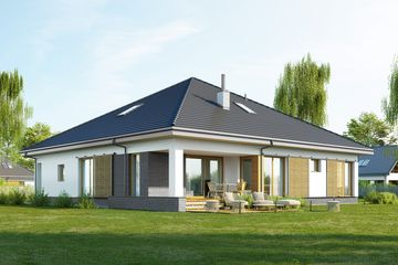 Projekt domu E-261 (WAX1175) - projekt domu parterowego - Zdjęcie 2