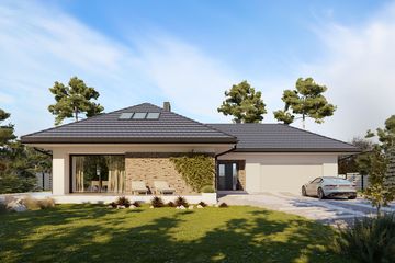  Projekt domu Alan 4 (BSE1183) - projekt domu parterowego z poddaszem - Zdjęcie 1