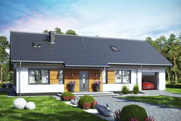  Projekt domu Terrier Max z garażem (WRL1062) - projekt domu parterowego - Zdjęcie 1