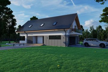  Projekt domu Sej-pro 050 energo (ELW1043) - projekt domu parterowego z poddaszem - Zdjęcie 2