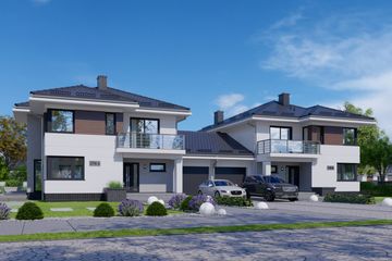  Projekt domu APS 276 dwulokalowy (LUA1498) - projekt domu z pełnym piętrem - Zdjęcie 1