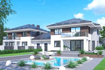  Projekt domu APS 276 dwulokalowy (LUA1498) - projekt domu z pełnym piętrem - Zdjęcie 2