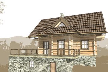  Projekt domu L-119 (SLU1001) - projekt domu parterowego z poddaszem - Zdjęcie 1
