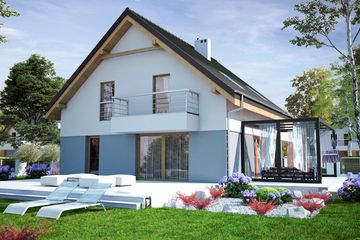  Projekt domu Nowalia z garażem 1-st. [A1] (WRF2089) - projekt domu parterowego z poddaszem - Zdjęcie 3