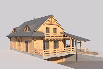  Projekt domu L-188 z piwnicą (SLU1004) - projekt domu parterowego z poddaszem - Zdjęcie 4