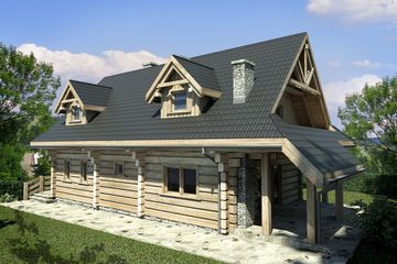  Projekt domu L-217 (SLU1006) - projekt domu parterowego z poddaszem - Zdjęcie 4