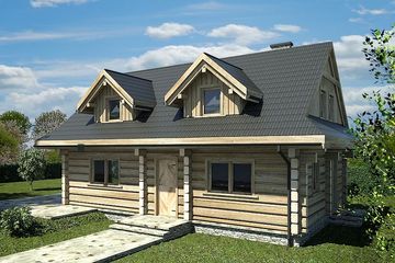  Projekt domu L-226 (SLU1007) - projekt domu parterowego z poddaszem - Zdjęcie 1