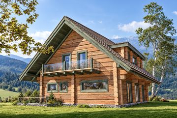 Projekt domu L-236 z bali - parterowy z poddaszem dom o powierzchni 127,86 m², dach dwuspadowy - ujęcie 4