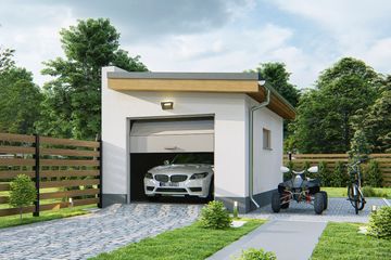  Projekt garażu G1D (WRD2918) - projekt garażu parterowego - Zdjęcie 1