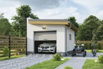  Projekt garażu g1d plus (WRD2919) - projekt garażu parterowego - Zdjęcie 1