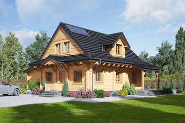  Projekt domu Rydzowo dw 7 (KRP2413) - projekt domu parterowego z poddaszem - Zdjęcie 1
