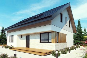  Projekt domu uA138 (WCB1206) - projekt domu parterowego z poddaszem - Zdjęcie 1