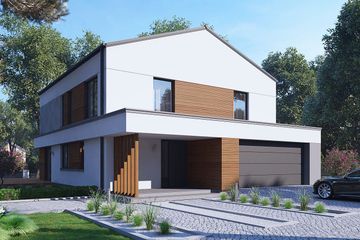  Projekt domu uA147 (WCB1207) - projekt domu z pełnym piętrem - Zdjęcie 1