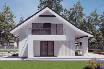  Projekt domu uA152 (WCB1208) - projekt domu parterowego z poddaszem - Zdjęcie 2